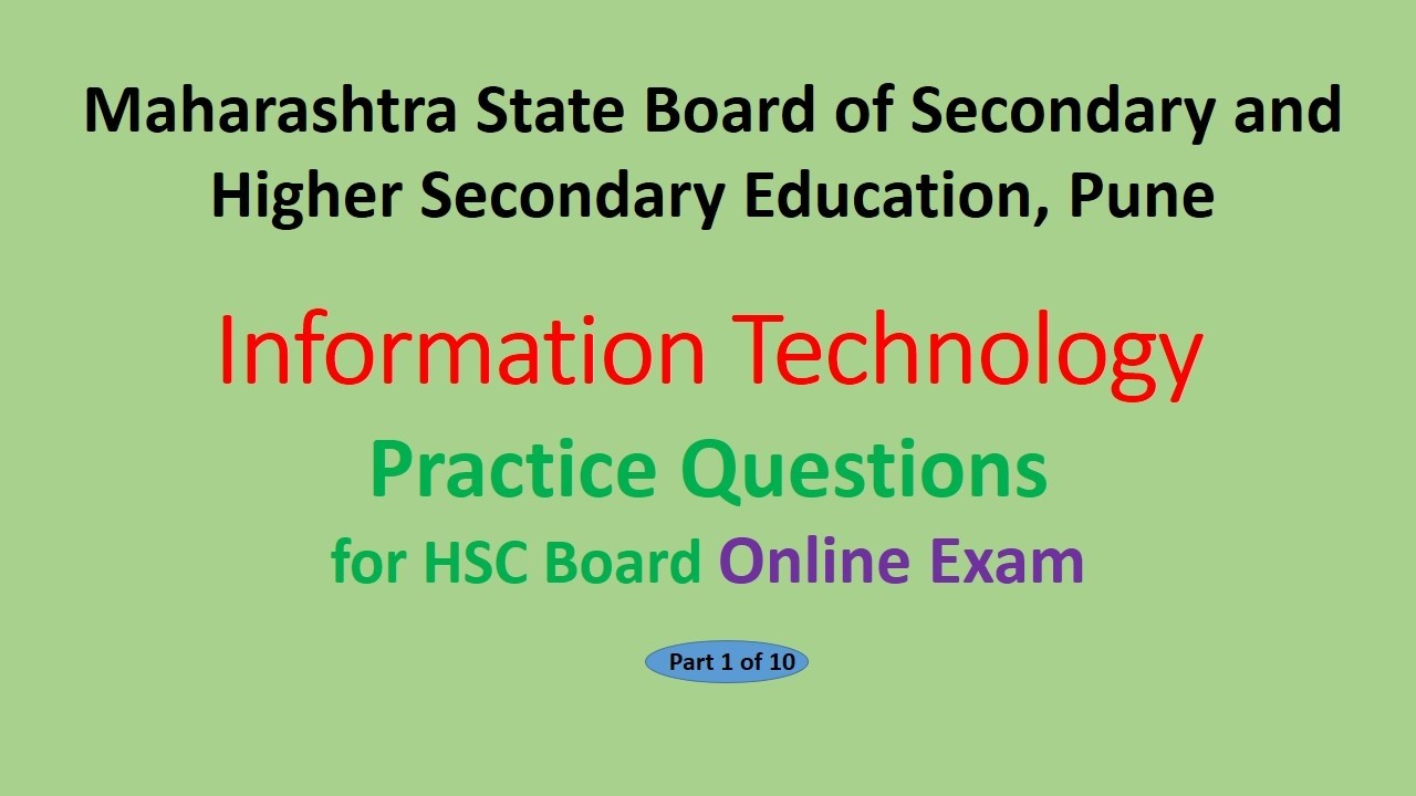 Information Technology practice Questions part 1