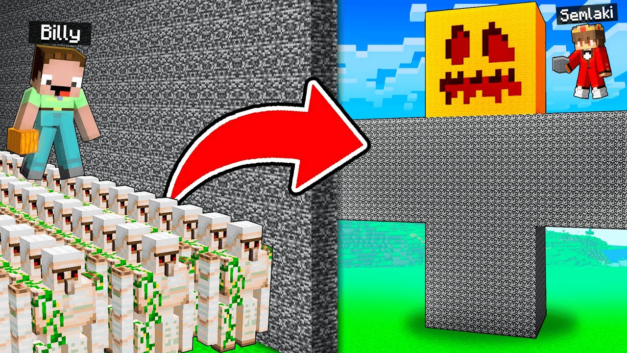 Semlaki Pranked Billy in Super Mob Batlle in Minecraft!
