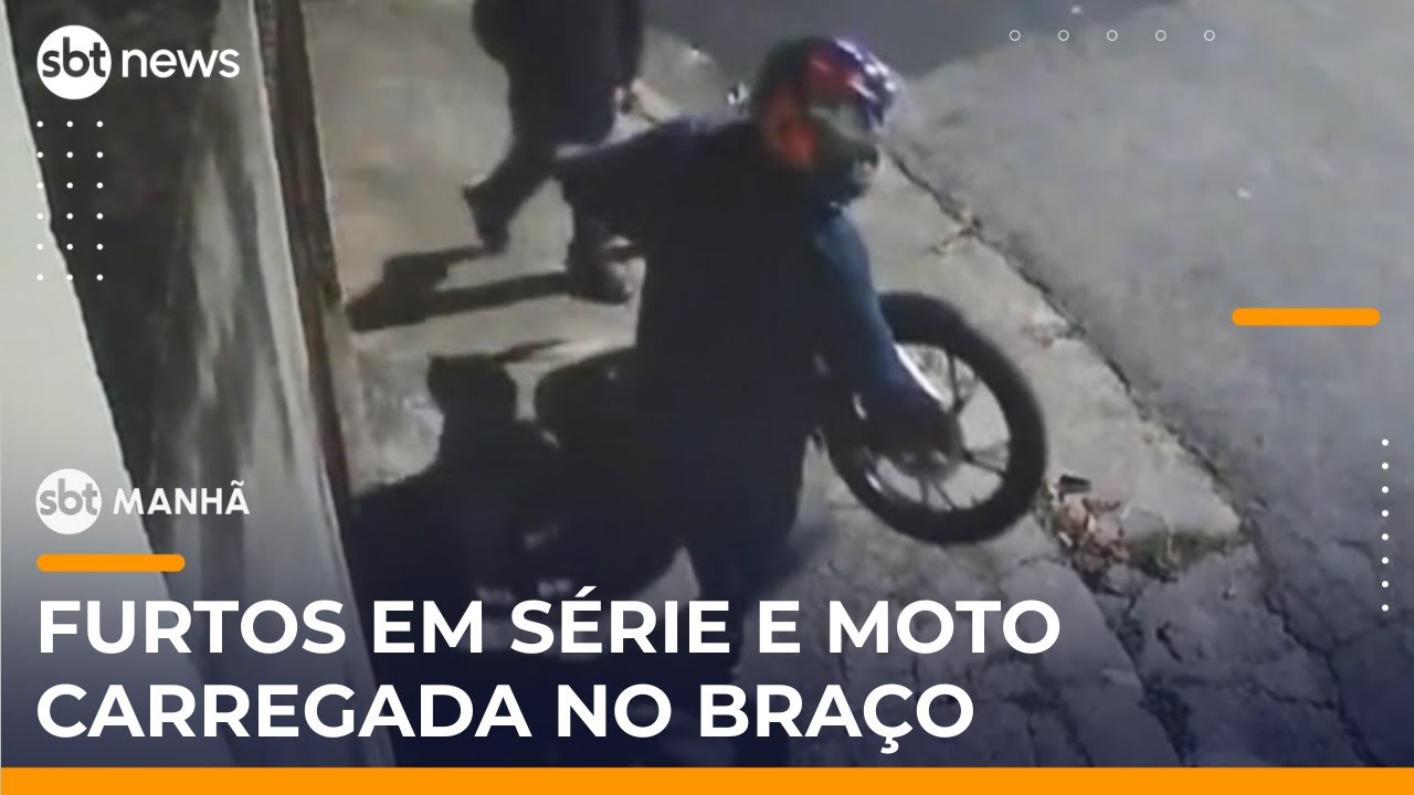 Furtos de motos em série assustam moradores da zona sul de SP | #SBTManhã