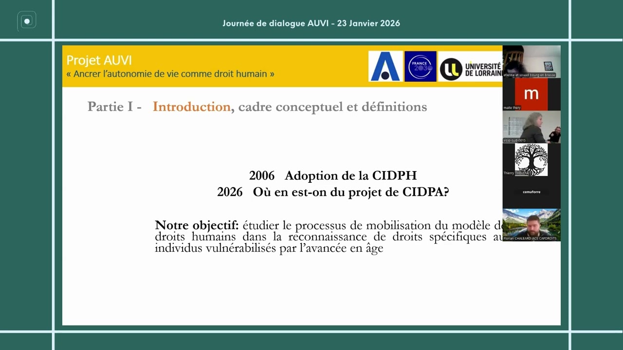 Handicap et avancée en âge dans les conventions internationales des droits humains (Partie 1)