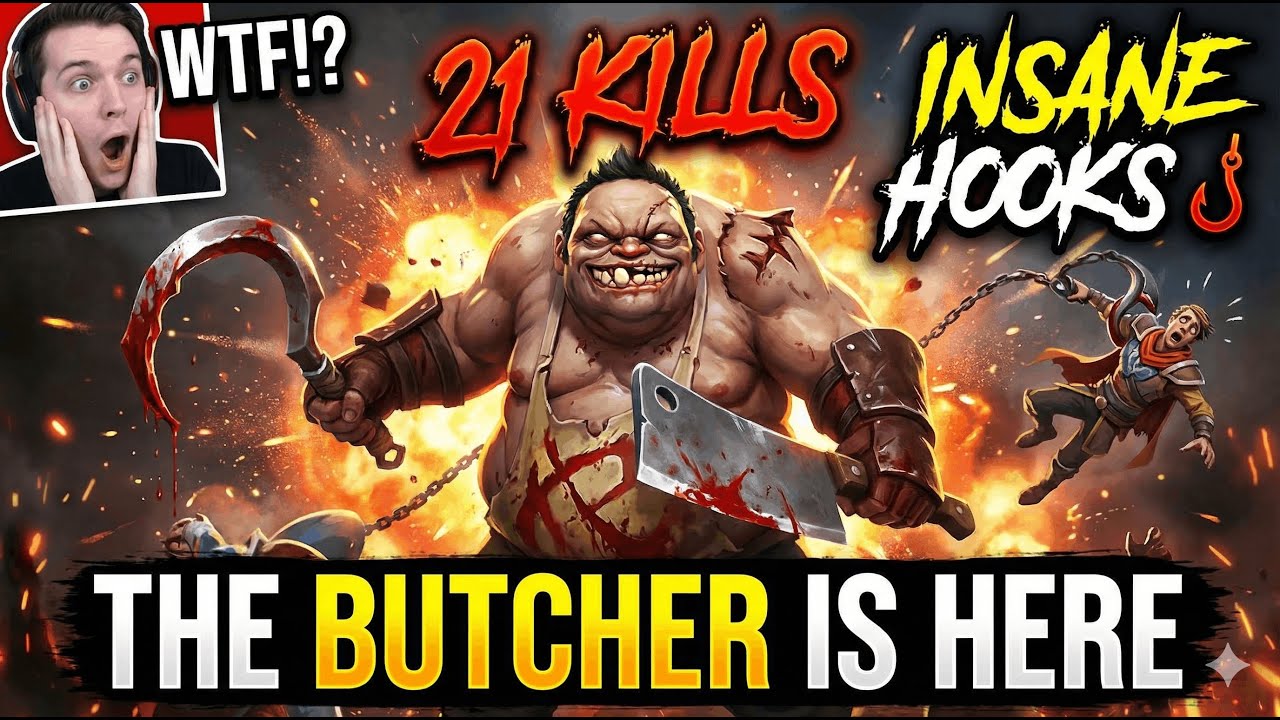 THE BUTCHER IS HERE: Pudge Gameplay 21 Kills & Insane Hook Accuracy 🪝