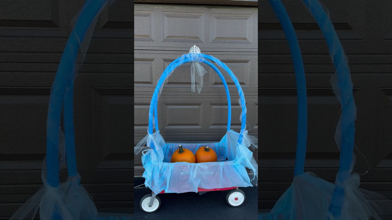DIY Cinderella Carriage ✨#cinderella #fyp #viral #diy #disney #halloweendiy #halloween