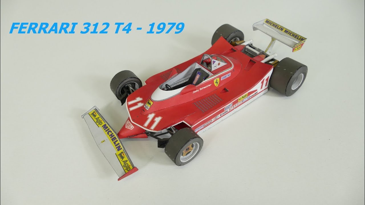 Pap&iacute;rov&yacute; Model (Papercraft) F1 Ferrari 312 T4 (1:24) Year 1979