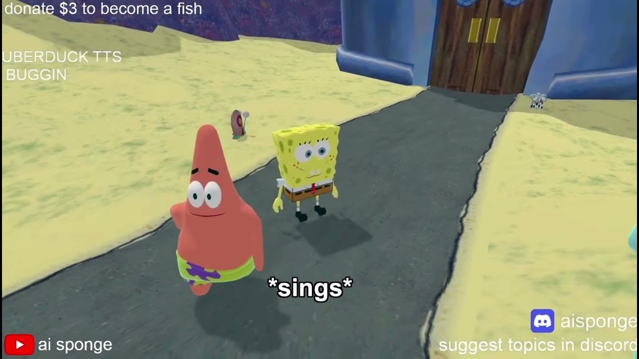 AI Sponge sings Devil In a New Dress by Kanye West