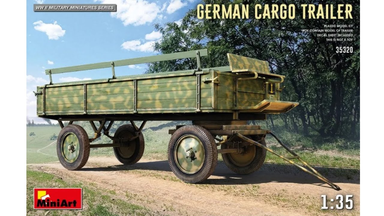 Unboxing German Cargo Trailer MINIART 35320 - 1/35 Scale Plastic Model Kit Store