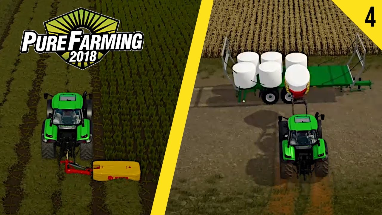 Pure Farming 2018 #4 - Making Silage Bales
