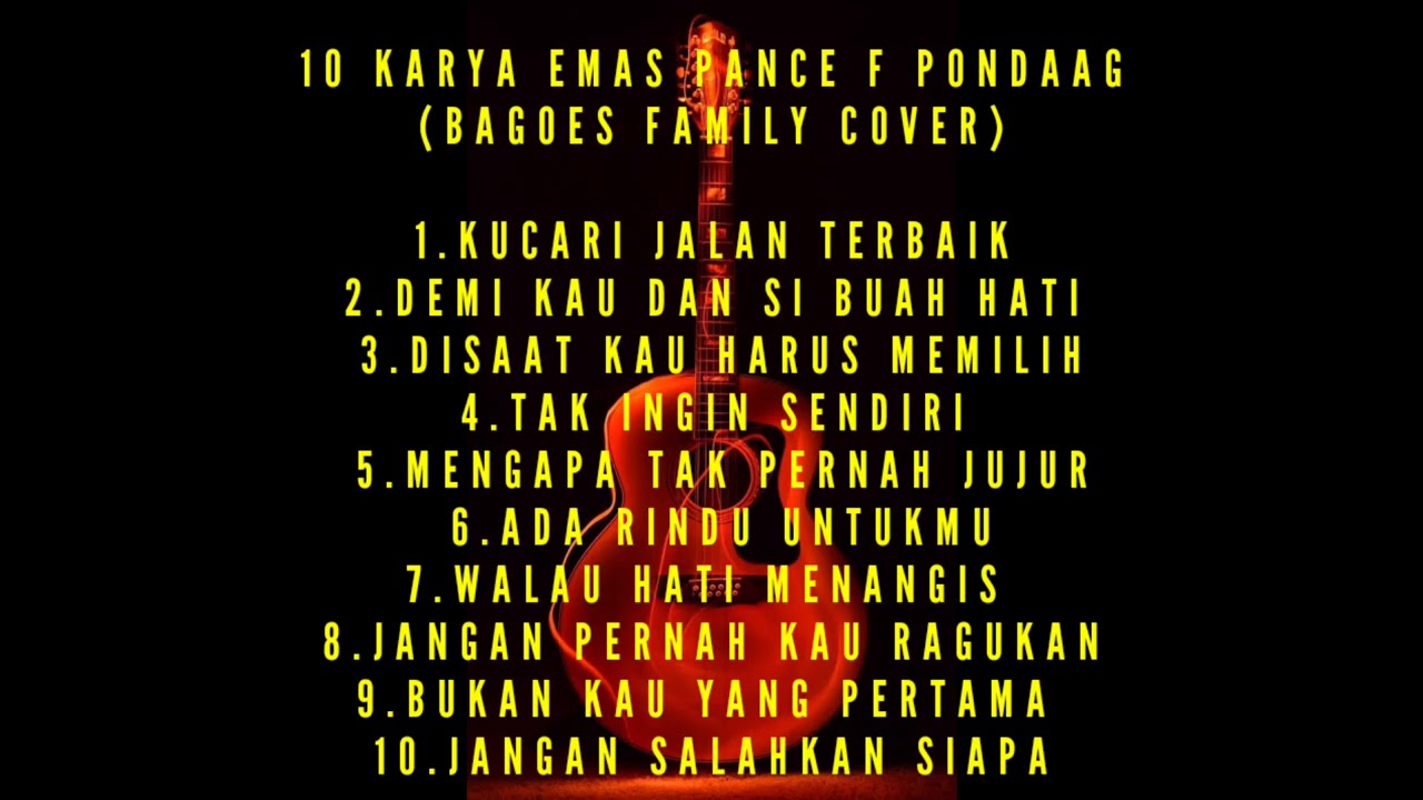 10 KARYA EMAS PANCE F PONDAAG - BAGOES FAMILY COVER
