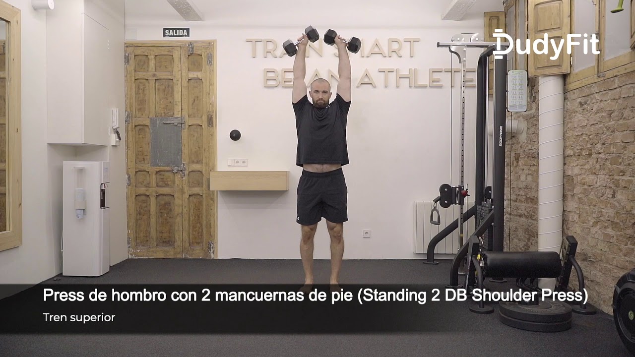 Press de hombro con 2 mancuernas de pie (Standing 2 DB Shoulder Press)