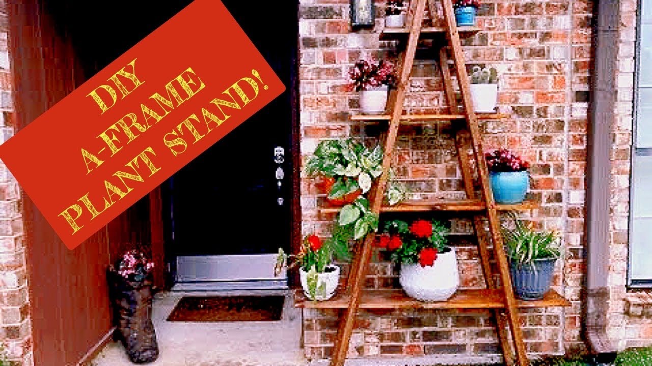 Ladder plant stand DIY