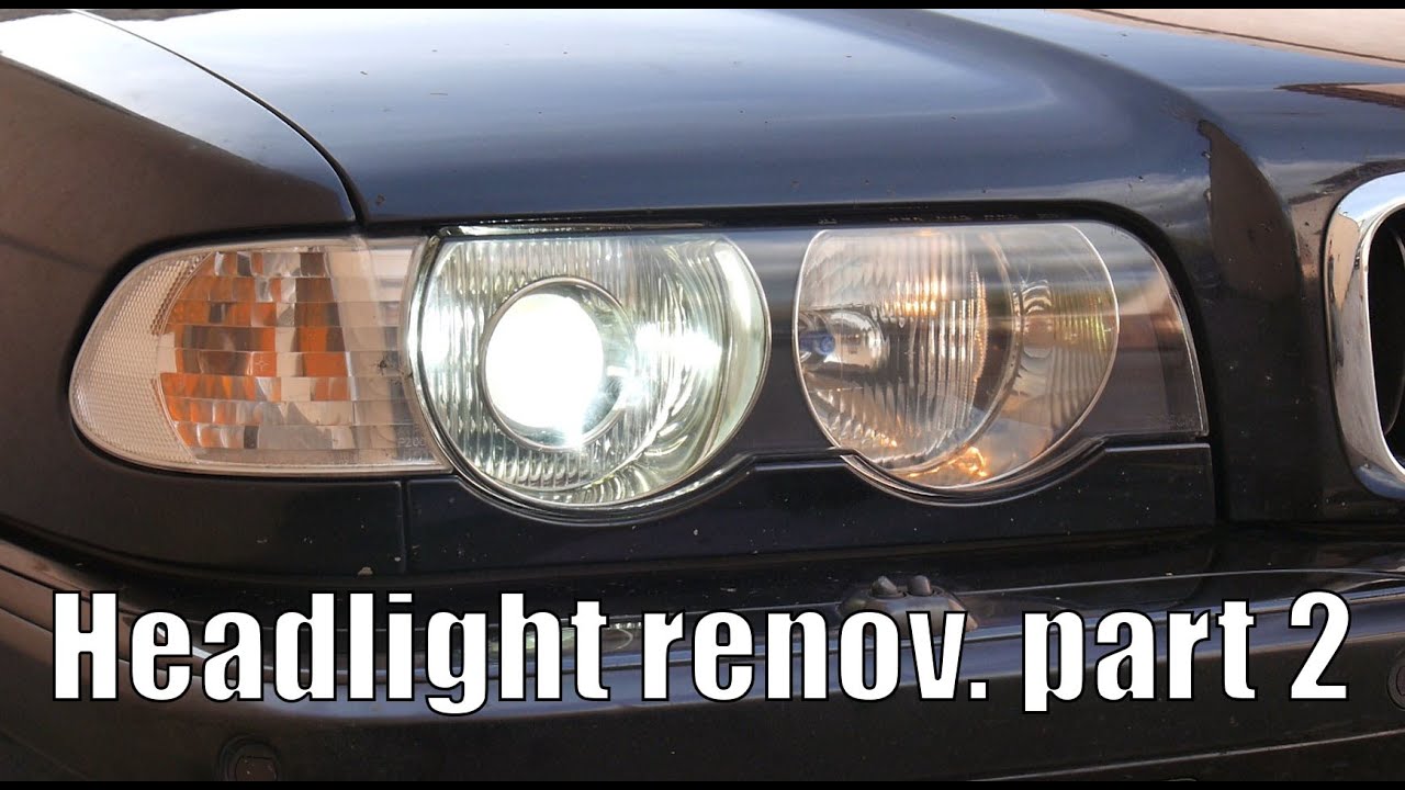 Headlight renovation BMW E38 Part. 2