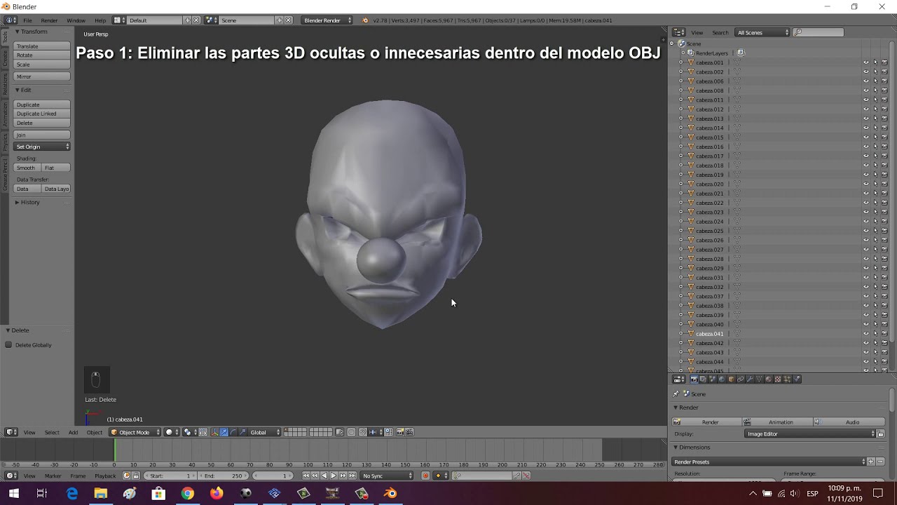 Tutorial Blender Reducir el Peso de los Modelos OBJ para el Tenkaichi 3 BT3 PS2