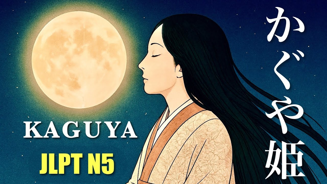 [Japanese Folktale] Kaguya-hime | The Moon Princess of Japan (Simple Japanese・JLPT N5)