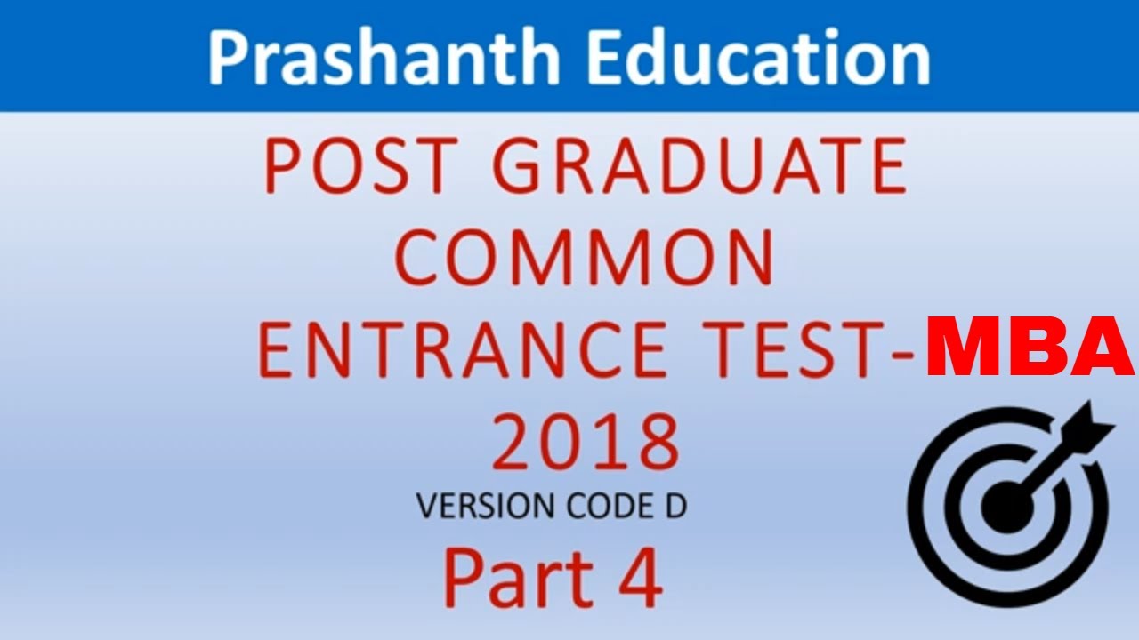 Karnataka PGCET 2021 PGCET MBA 2018 question paper solution with answers Part 4 Series1