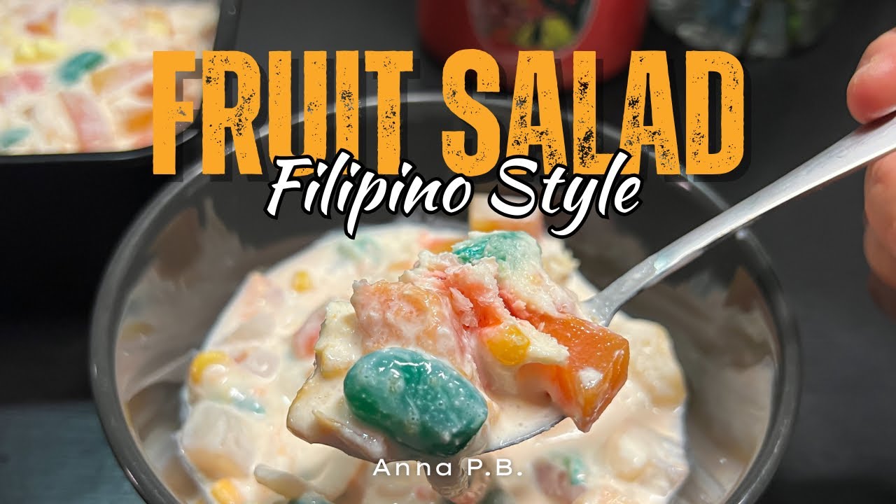 Filipino Fruit Salad 🍧 Creamy buko salad with kaong, macapuno, fruit cocktail and cheese 🇵🇭