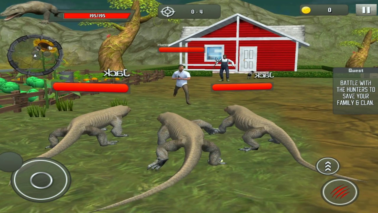 Komodo Dragon Family Sim: Beach & City Attack 3D