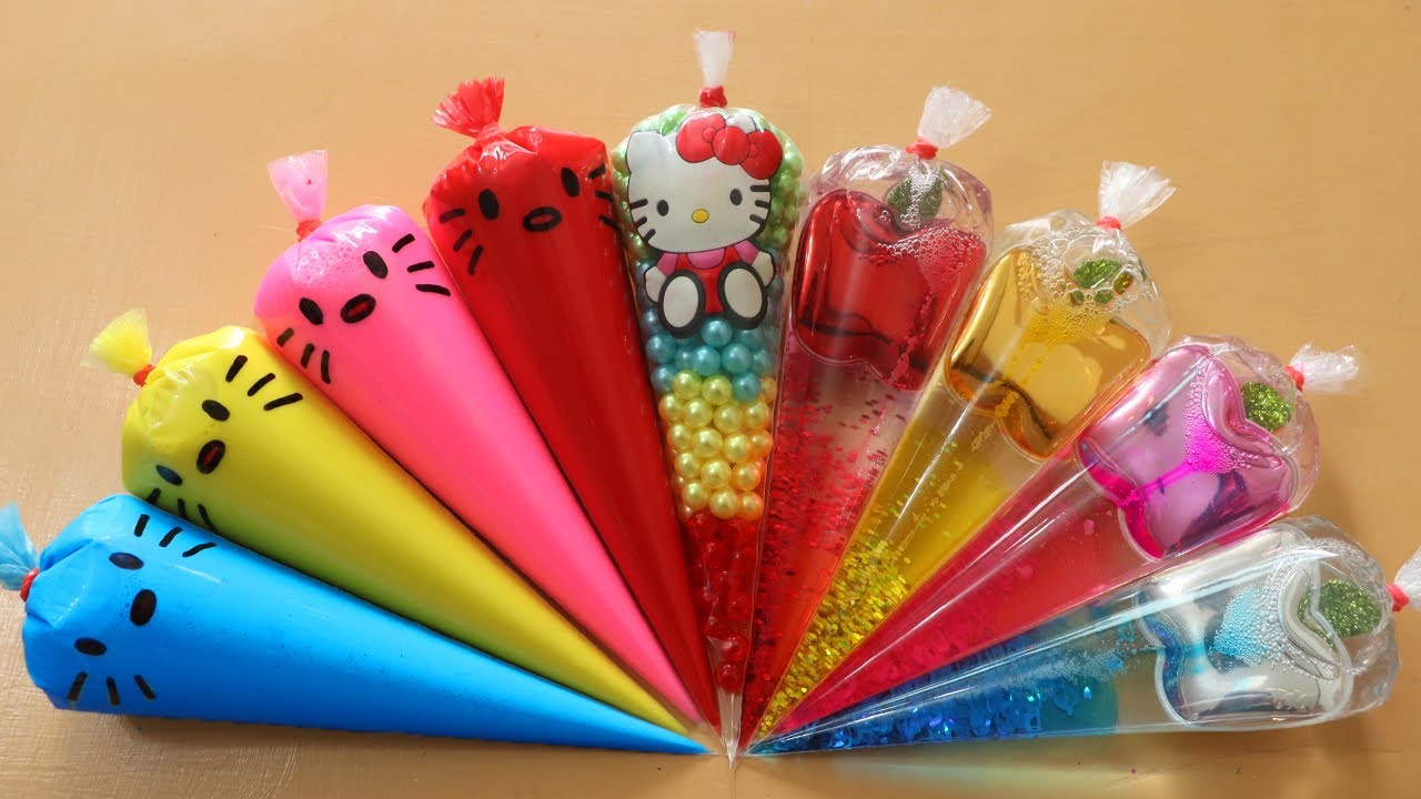 Making Kitty Slime with Piping Bags! Most Satisfying Slime Video★ASMR★#ASMR #PipingBags