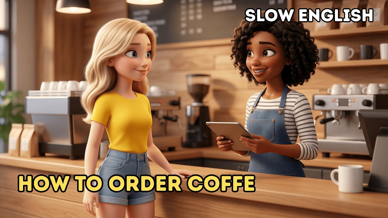 How to Order Coffee in English? - Slow and Easy English For Beginners (A1-A2)