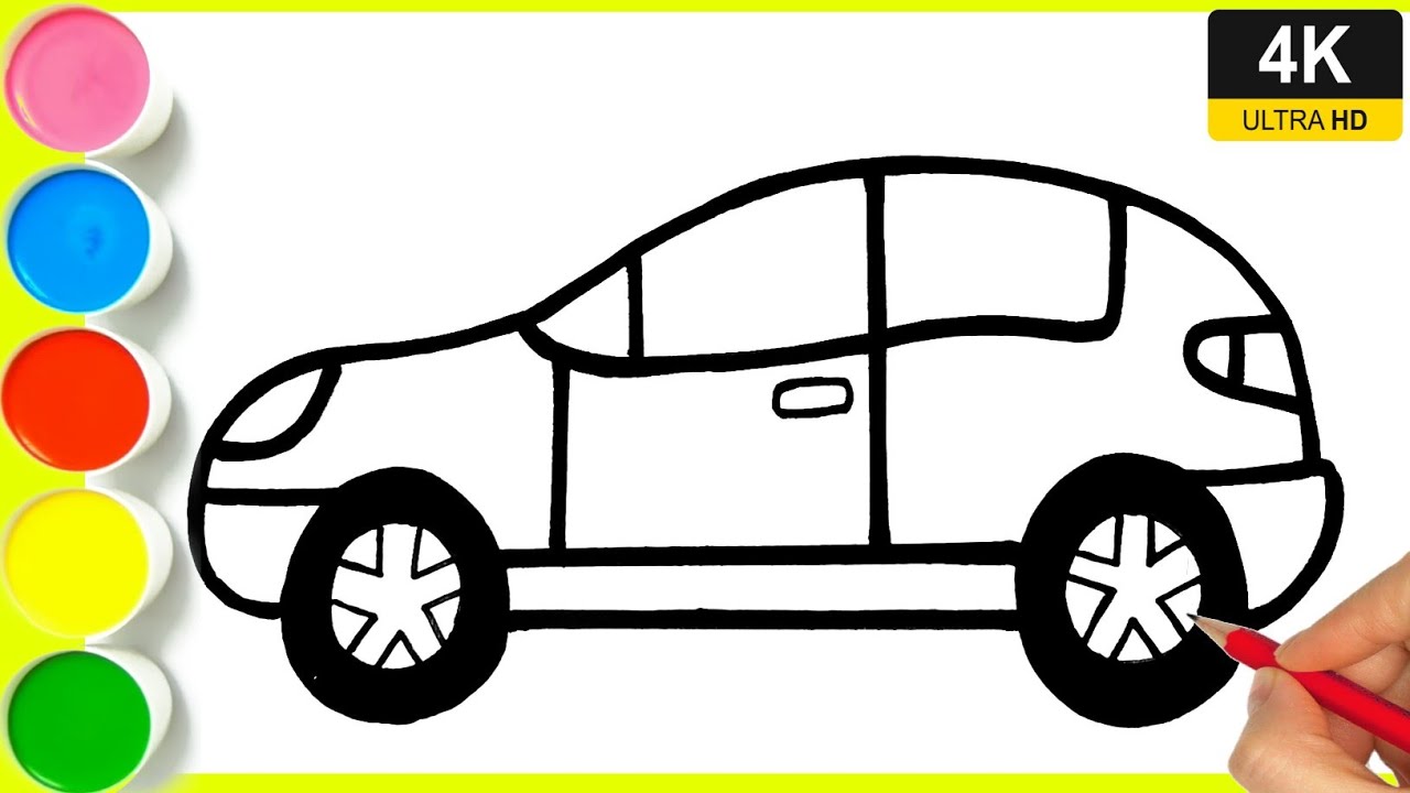 How to draw a car drawing easy || Coloring car drawing step by step || #cardrawingkaisebanatehain 
