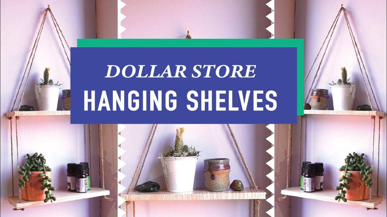 BOHO HANGING SHELF | EASY DOLLAR STORE DIY (ONLY $3!)