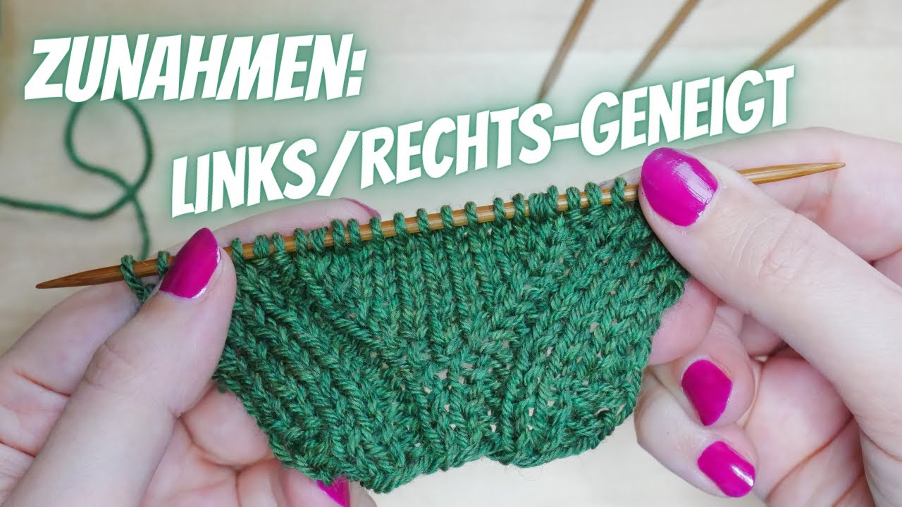 Stricktipp: Links- und rechtsgeneigte Zunahmen stricken | M1L & M1R