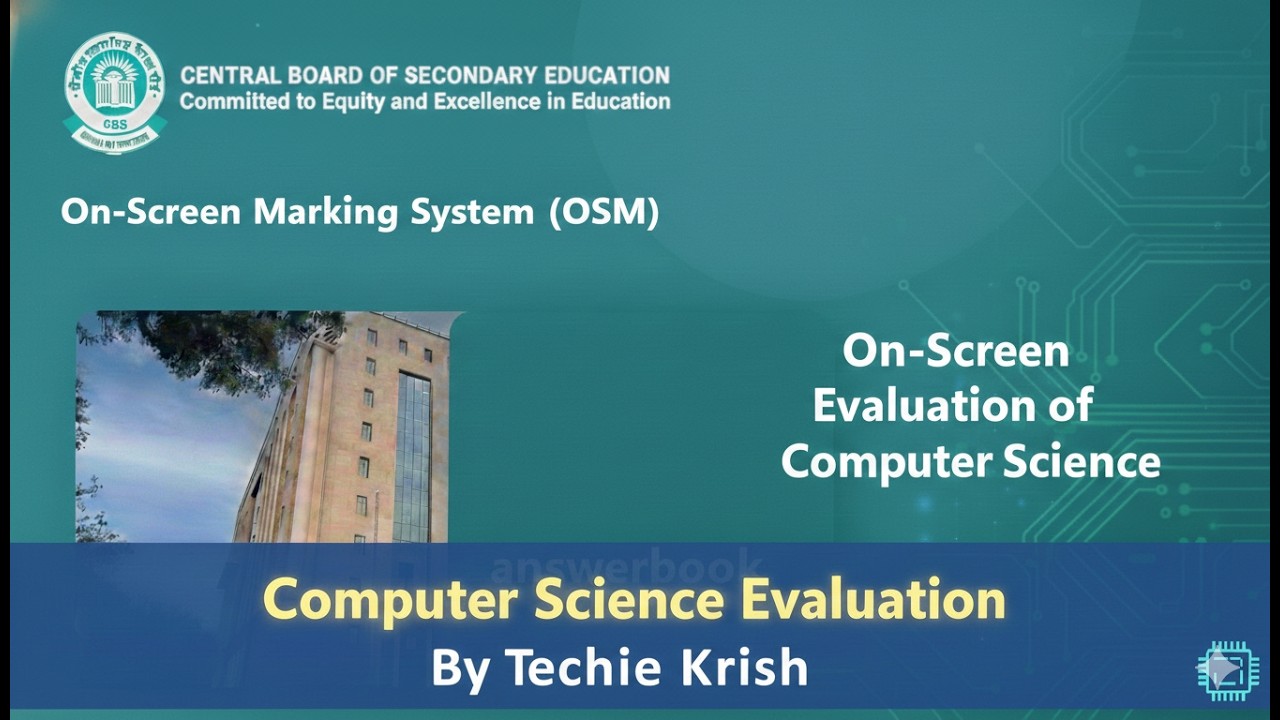 On Screen Evaluation of  Computer Science | CBSE | Online | Grade 12