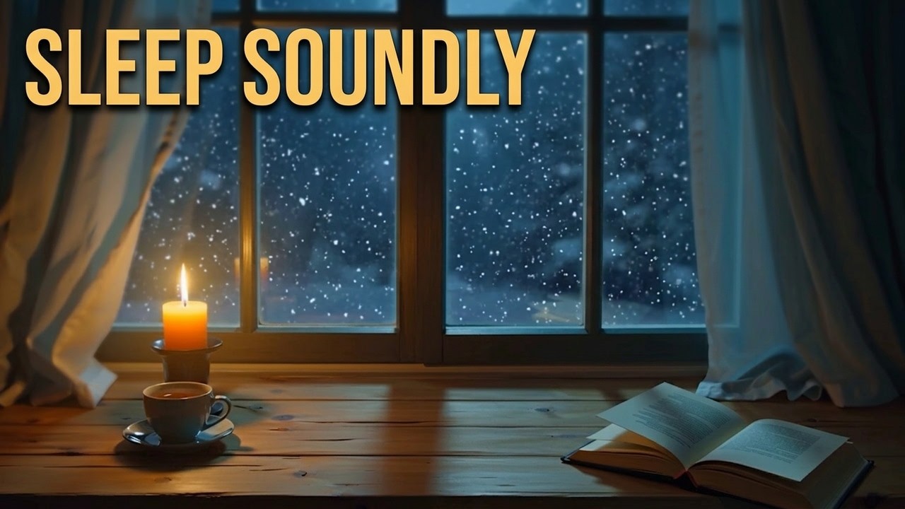 Snowy Village Night — 1 Hour Sleep Sounds & Ambient Music