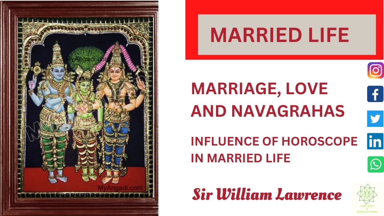 MARRIAGE, LOVE AND NAVAGRAHAS-INFLUENCE OF HOROSCOPE IN MARRIED LIFE- Sir William Lawrence
