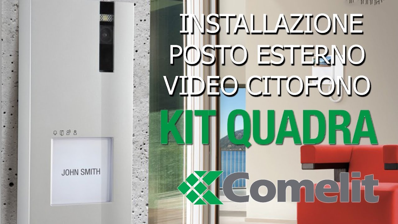 come installare un posto esterno aggiuntivo videocitofono Comelit kit Quadra 2 fili