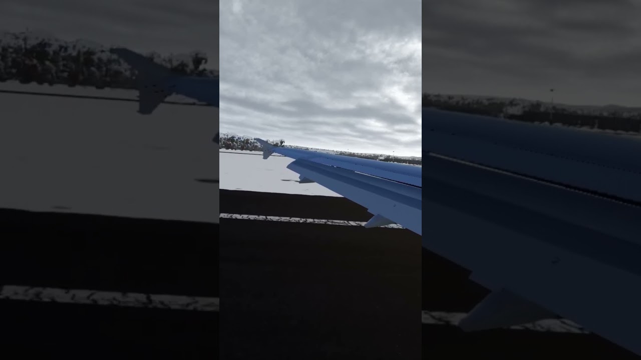Wing view landing, Airbus A319 in Glasgow! #airbus #flightsimulator #xplane