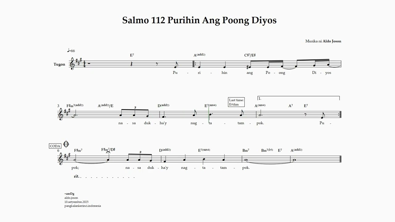 Salmo 112 Purihin Ang Poong Diyos