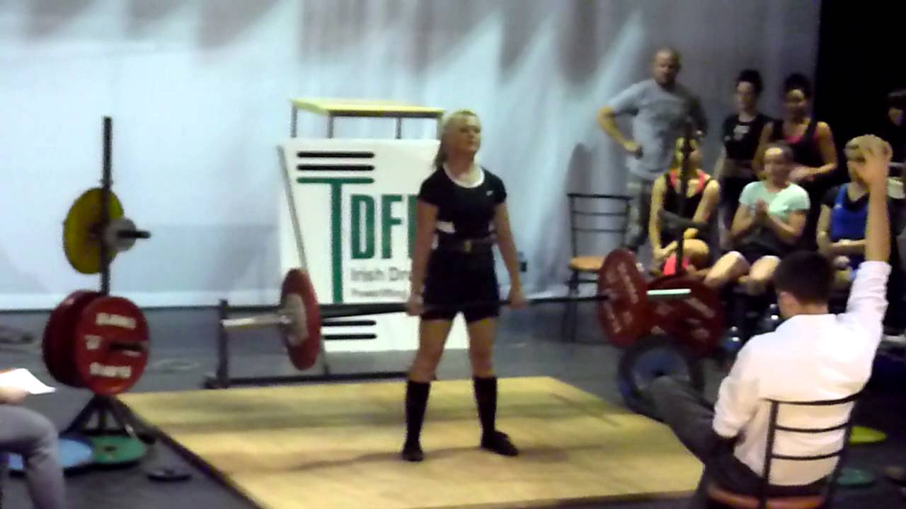 Geraldine O'Toole Deadlifting 85kg IDFPA Deadlift Championships 2015