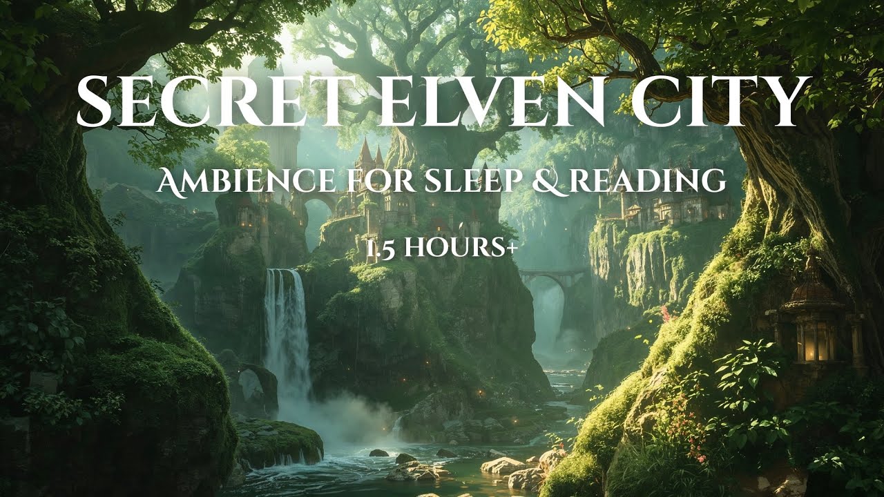 Ethereal Elven Fantasy Music 🌿 Ambience for Sleep & Reading | Secret Elven City