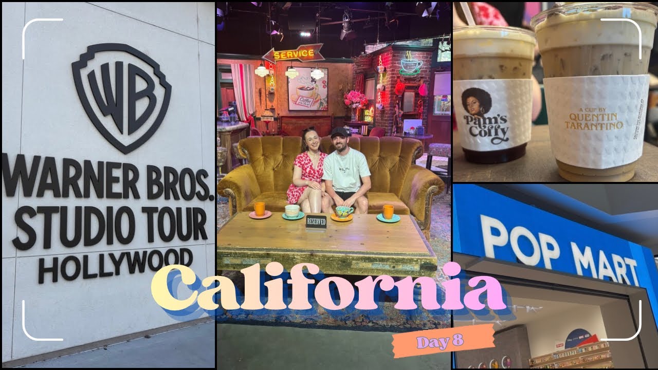 Экскурсия по студии Warner Bros. | Посещение кофейни Тарантино | Pop Mart и Raising Cane’s | LA V...
