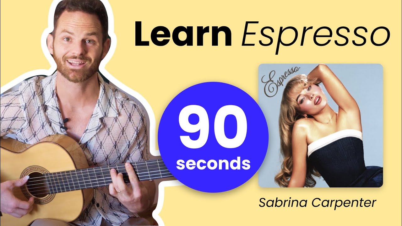 How to Play Espresso by Sabrina Carpenter - 90 Second Guitar Lesson