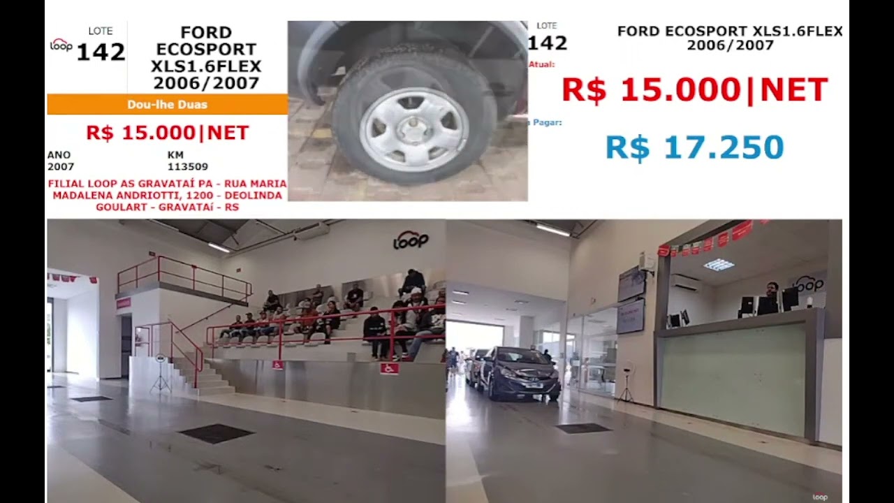 ao vivo  LEILÃO de Loop Veículos  
