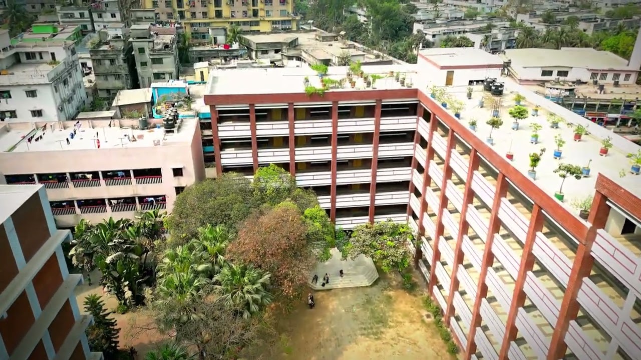 Notre Dame College drone view