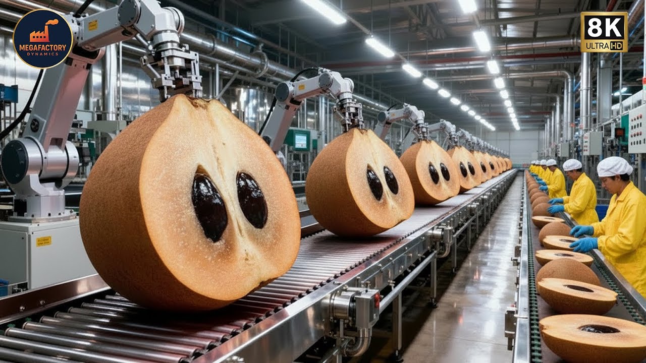 Inside the Sapodilla Factory - From Fresh Sapodilla to Sweet Snacks (Full Process)