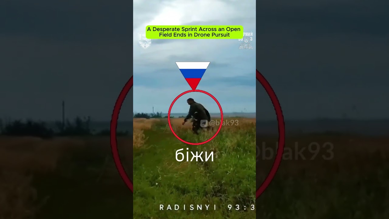 A Desperate Sprint Across an Open Field Ends in Drone Pursuit.