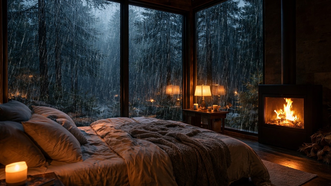 Soothing Rain Night ASMR 🌧️ Peaceful Rain Sounds for Sleep & Stress Relief