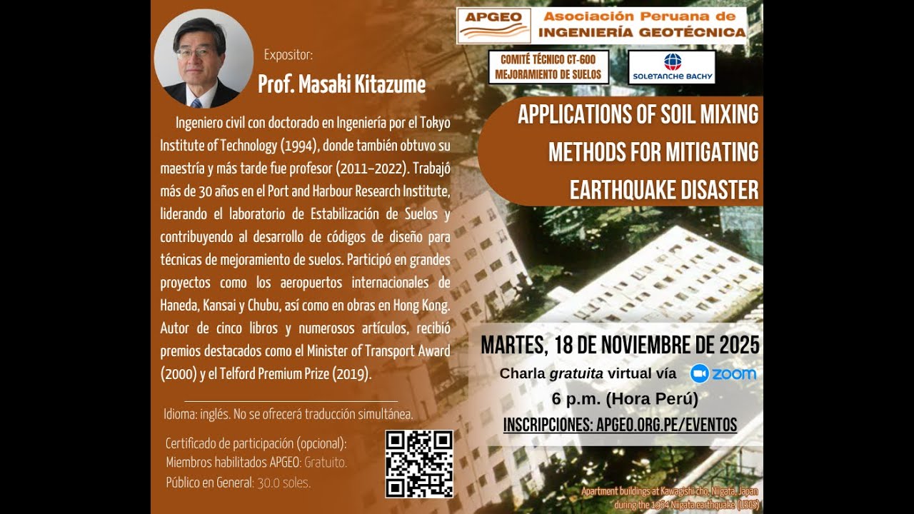 Application of soil mixing methods for mitigating earthquake disaster - Dr. Ing. Masaki Kitazume