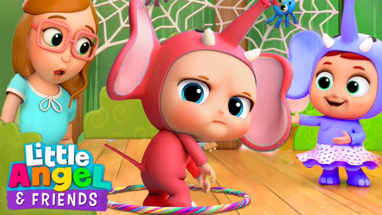 10 Little Elephants Song | Little Angel And Friends Fun Educational Songs