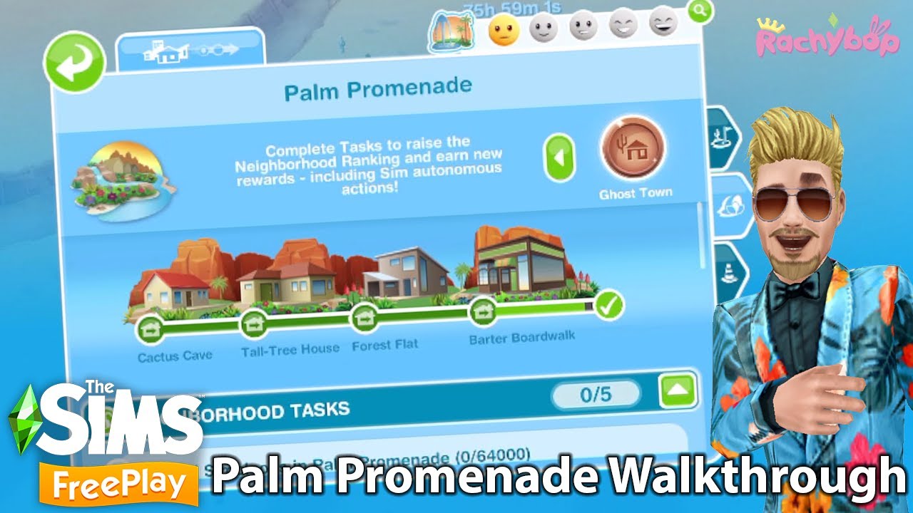 The Sims Freeplay Sim Springs Palm Promenade Walkthrough