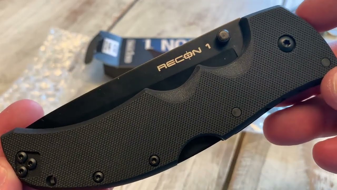 Cold Steel Recon 1 CPM S35VN steel tanto blade tactical triad lock pocket knife with G-10 handles