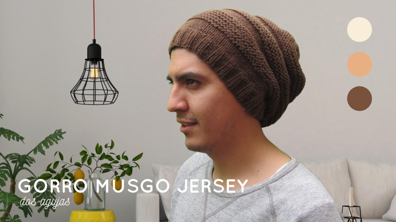 GORRO MUSGO JERSEY (tejido a dos agujas)👱😎😍