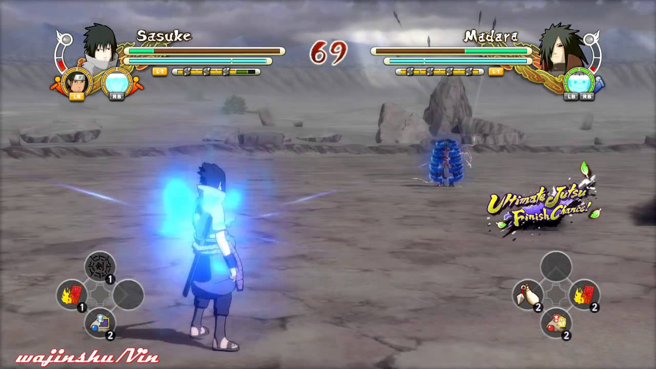 Naruto Ultimate Ninja Storm 3 EMS Sasuke vs Edo Madara