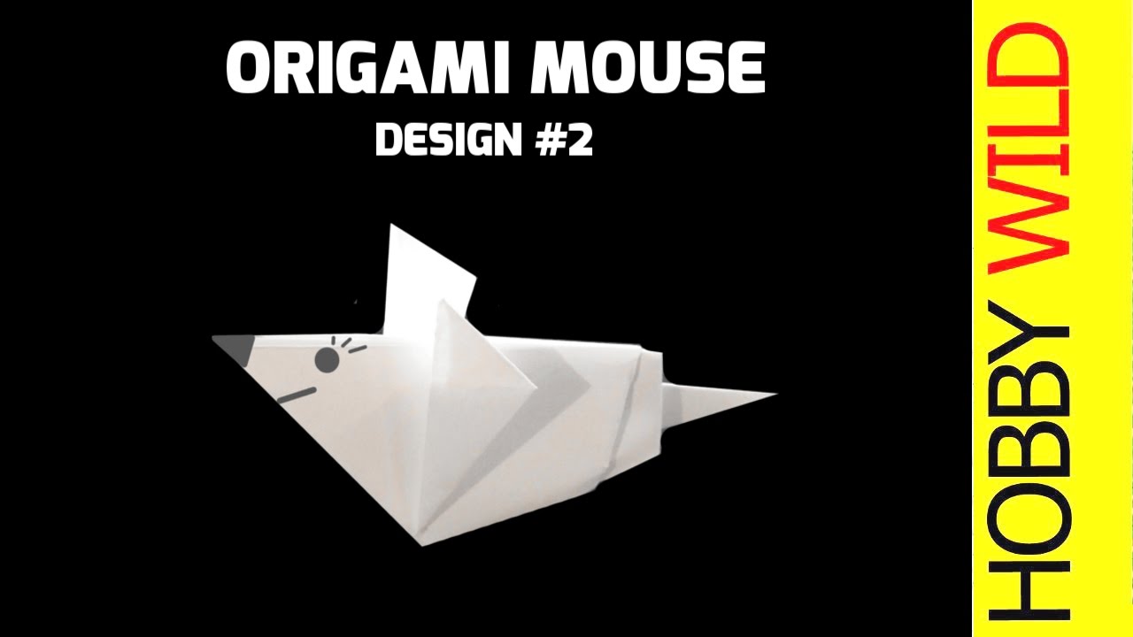 How To Make A Paper Mouse (Origami) - Design #2