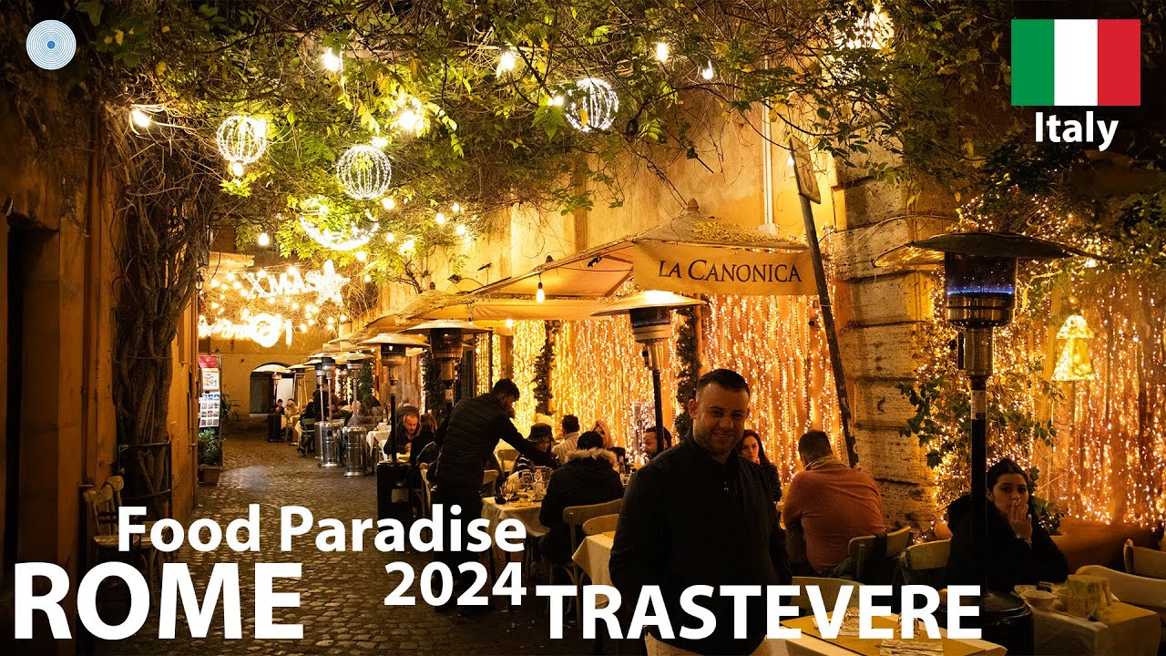 ROME TRASTEVERE Waking Tour 2024 - Food Paradise Discovering the Charm of Rome Through History