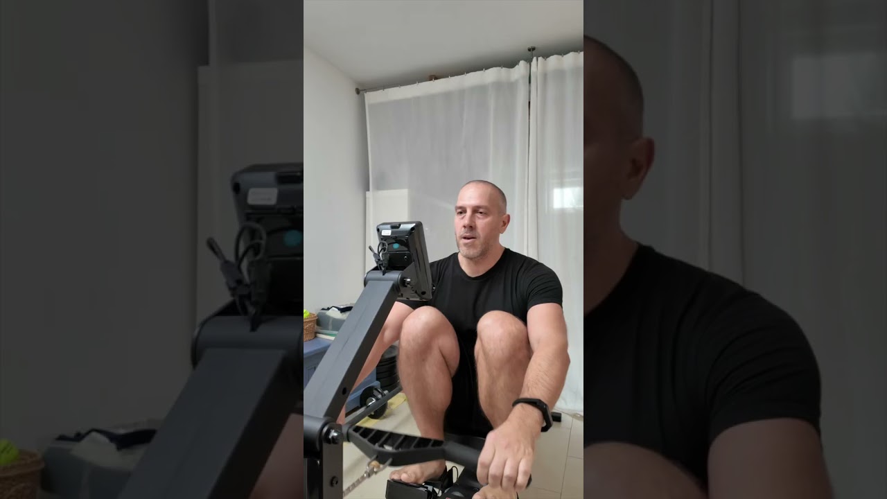 day 7   1 km rowing on MERACH R11 R50 AIR ROWING MACHINE similar to Concept 2 RowERG