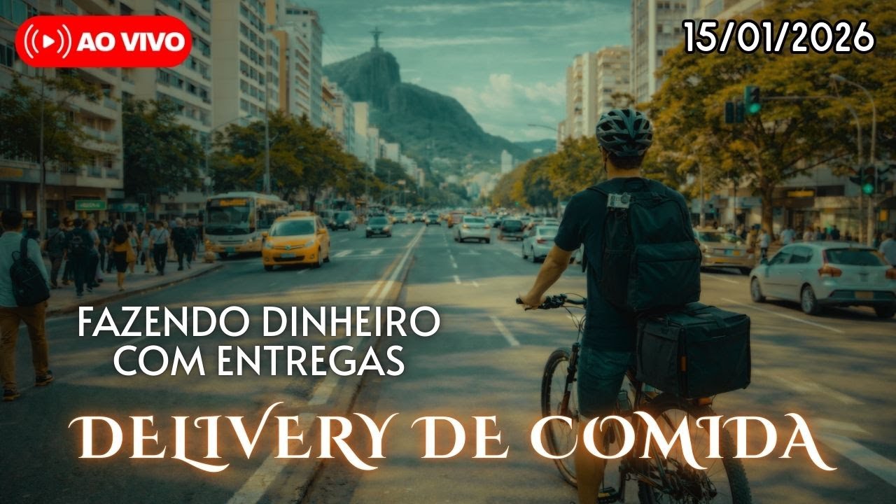 🔴AO VIVO | 🚲🍔 IRL ENTREGANDO COMIDA DE BIKE NO RIO DE JANEIRO  | 🌡🔥40Cº  TÁ MUITO QUENTE