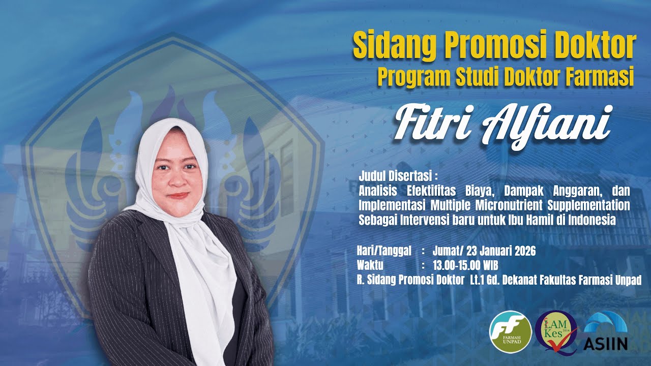Sidang Promosi Doktor an. Fitri Alfiani Fakultas Farmasi Unpad